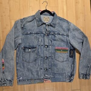 Ralph Lauren Mens Jean Jacket - Blue with Multicolor Accents